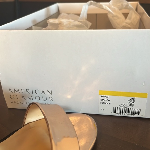 Black rose gold heels size 7.5 - Picture 4 of 4